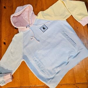 Teddy Fresh PASTELS Color Block Heavyweight Hoodie Sz. Med
